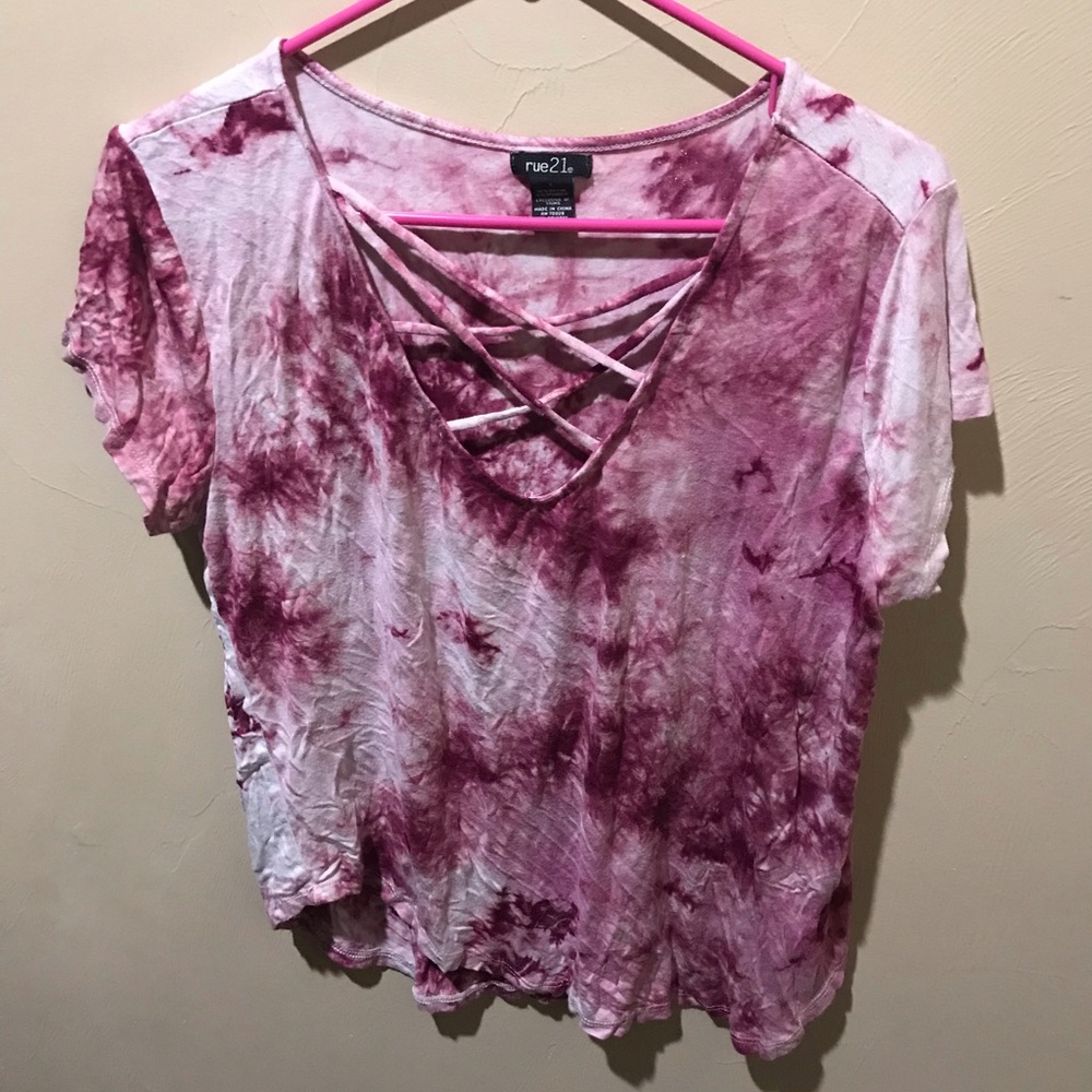 Pink tie dye shirt